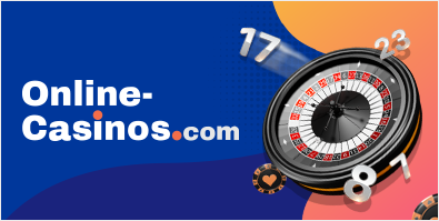 Online-Casinos.com Logo with roulette wheel